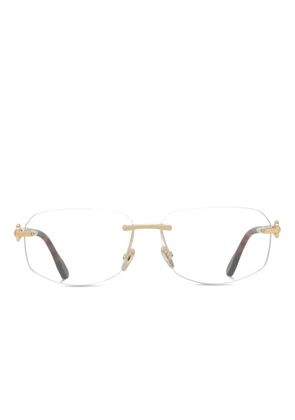 Fred Double Cable geometric-frame glasses - Gold