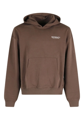 RETERNITY logo-detail hoodie - Brown