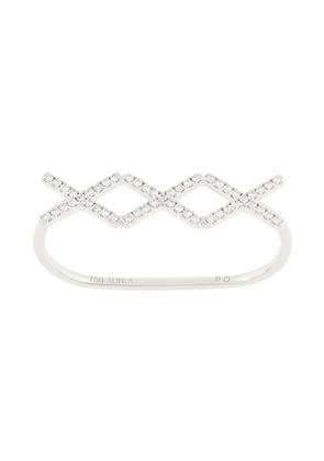 ALINKA 18kt white gold KATIA TRIO diamond ring - Silver