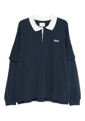 RHUDE logo-embellished polo shirt - Blue