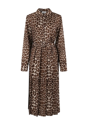 P.A.R.O.S.H. belted animal-print dress - Brown