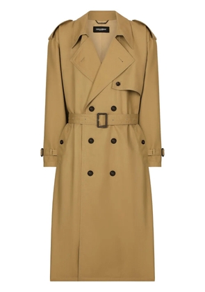 Dolce & Gabbana belted double-breasted coat - Neutrals