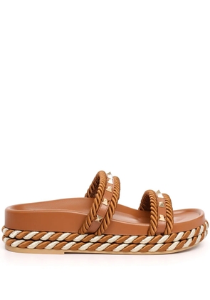 Valentino Garavani Rockstud slides - Brown