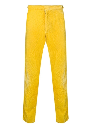 Comme Des Garçons Pre-Owned velvety slim trousers - Yellow