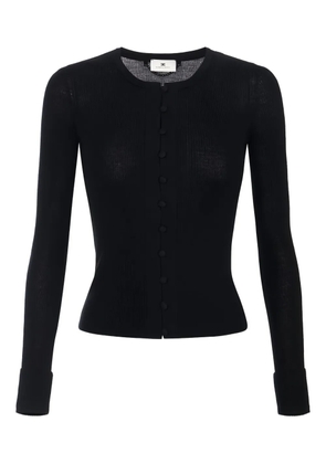 Elisabetta Franchi lettering cardigan - Black