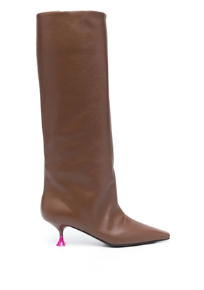 3juin 55mm knee-length leather boots - Brown