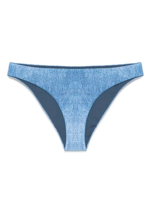 Fisico denim-effect bikini bottoms - Blue
