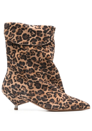 Gisel Moire 40mm Miriam boots - Brown