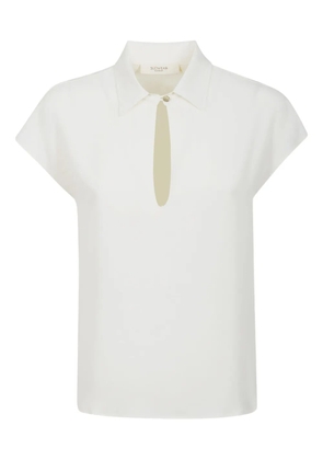 Glanshirt satin blouse - White