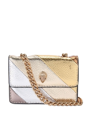Kurt Geiger London mini Kensington striped cross body bag - Gold