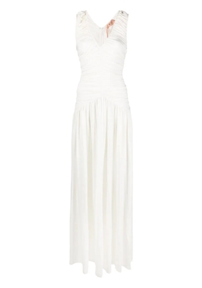 Nº21 ruched-detailing long dress - Neutrals
