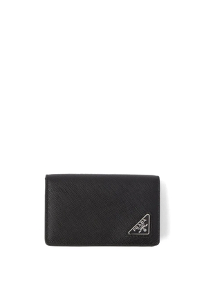 Prada triangle-logo Saffiano leather cardholder - Black