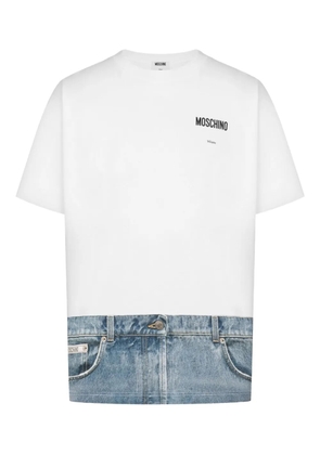 Moschino printed-detail cotton T-shirt - White