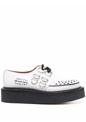 George Cox x 10 Corso Como D-ring embellished creepers - White