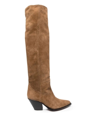 Sonora 70mm suede boots - Brown