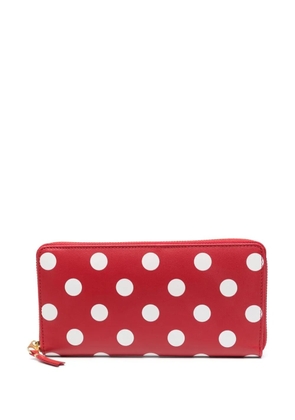 Comme Des Garçons Wallet polka dot calf-leather wallet - Red