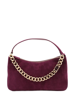 TWINSET chain-embellished suede shoulder bag - Red