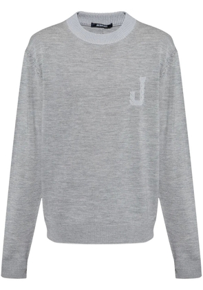 Jacquemus logo-embroidered jumper - Grey