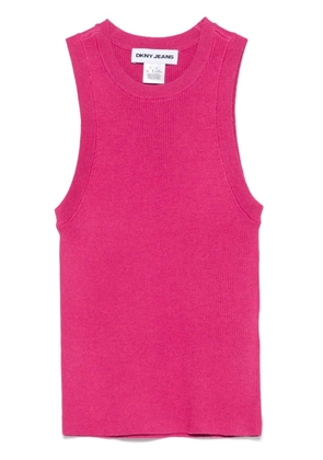 DKNY ribbed-knit tank top - Pink