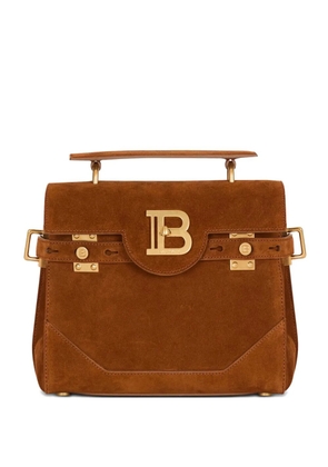 Balmain B-Buzz 23 suede tote bag - Brown