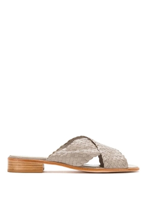 Sarah Chofakian crossover strap sandals - Grey