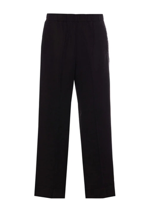 TRUE AVENUE elasticated-waistband trousers - Black