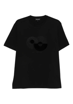 Emporio Armani logo-embroidered T-shirt - Black