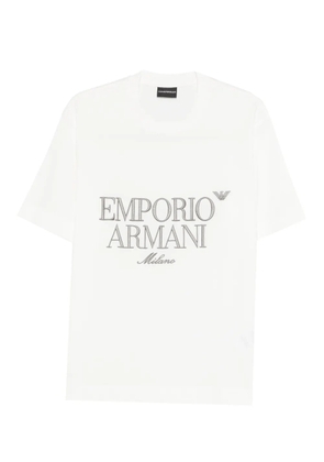 Emporio Armani logo-embroidered T-shirt - White