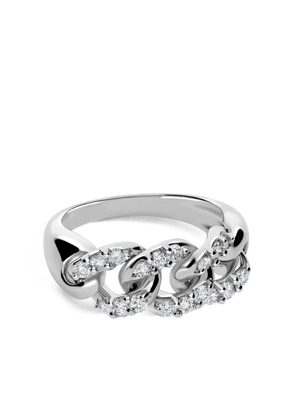 LEO PIZZO 18kt white gold Groumette diamond ring - Silver