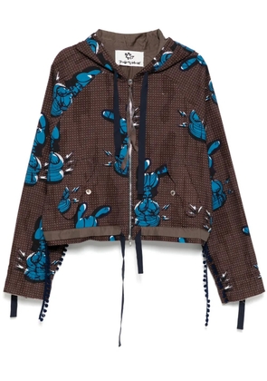 midorikawa drawstring detailing jacket - Brown