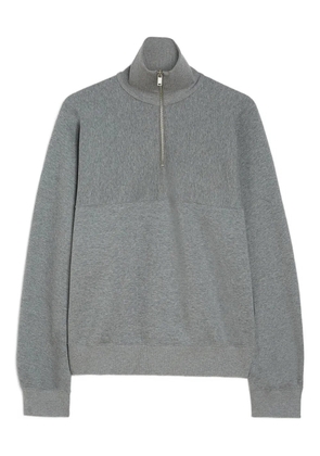 Jil Sander high-neck zip-up sweatshirt - Grey
