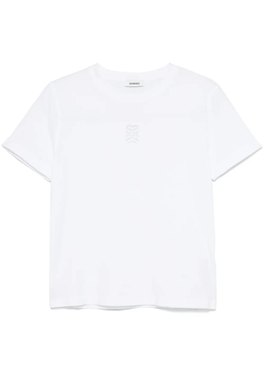 SANDRO logo-embroidered T-shirt - White