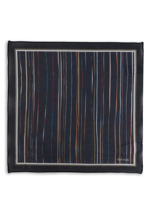 Paul Smith striped silk scarf - Blue