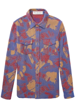 GOD'S TRUE CASHMERE patterned cashmere shirt - Blue