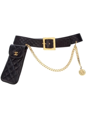 CHANEL Pre-Owned Quilted chain belt - Black