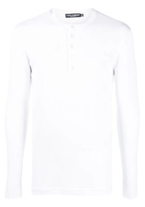 Dolce & Gabbana long-sleeve Henley T-shirt - White
