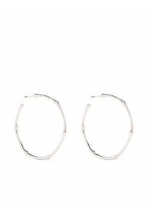Dinny Hall large bamboo hoop earrings - Silver