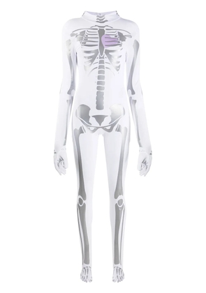 Natasha Zinko skeleton-print playsuit - White