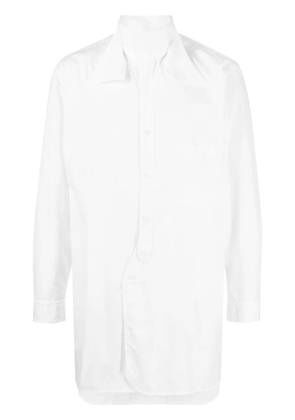Yohji Yamamoto layered cotton shirt - White