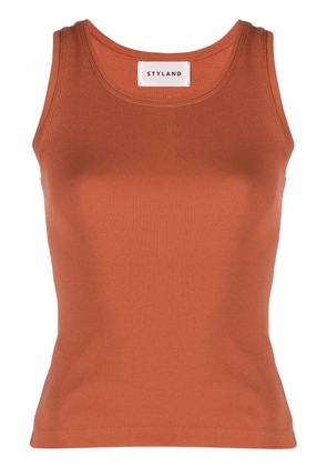 STYLAND slim-cut tank top - Orange