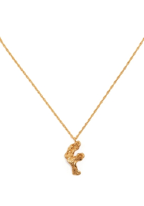 LOVENESS LEE F alphabet pendant necklace - Gold