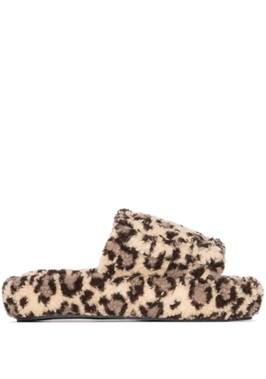 Natasha Zinko leopard print slippers - Neutrals