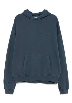 Lacoste logo-patch hoodie - Blue