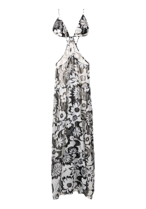 Amir Slama floral-print maxi dress - White
