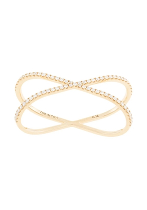 ALINKA 18kt yellow gold KATIA DUO two-finger diamond ring