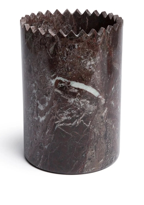 Editions Milano Triangoli Levanto marble vase (21cm) - Red