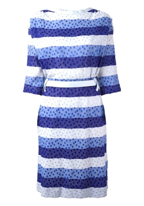 Courrèges Pre-Owned tonal stripe dress - Blue