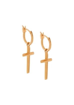 Coup De Coeur cross hoop earrings - Gold