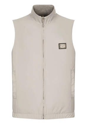 Dolce & Gabbana logo-plaque reversible gilet - Grey