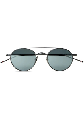 Thom Browne Eyewear oval-frame sunglasses - Black